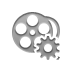 film,reel,gear icon
