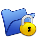 blue, folder, locked icon