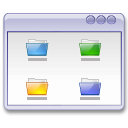 folders, user interface, window icon