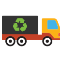garbage, recycle, truck, waste svg vector icon