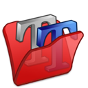 folder, font, red icon