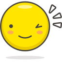 face, winking svg vector icon