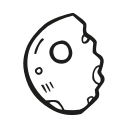 astronomy, gibbous, moon, space, waning svg vector icon