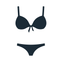 accesories, beach, bikini, bra, brassiere, clothing, fabric svg vector icon