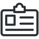 employee card, id, id card, identity, identity card svg vector icon