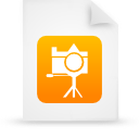 document, file, orange, paper icon