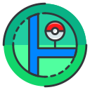 game, go, location, map, play, pokemon svg vector icon