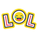 laugh, layer, lol, photo, smiley, sticker, word svg vector icon