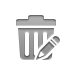 trash,pencil icon