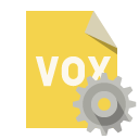 file,format,vox,gear icon