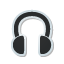 headphone, sticker icon