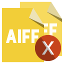 file,format,aiff,cross icon