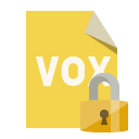 file,format,vox,lock icon