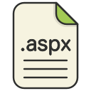 aspx, document, extension, file, format, type, web svg vector icon
