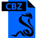cbz, comic book, file, format, sumatrapdf svg vector icon