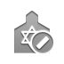 synagogue,cancel icon