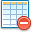 table,delete,del,remove icon