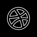 dribbble, media, share, social svg vector icon