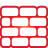 basic, red, wall icon