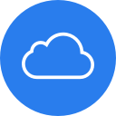 circle, cloud, icloud, round svg vector icon