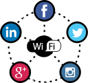 facebook, hotspot, marketing, social, social media, twitter, wifi svg vector icon