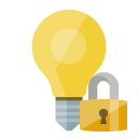 ligthbulb,lock icon