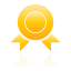 medal, prize, yellow icon