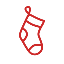 christmas, christmas-sock, sock, socke, weihnachten, x-mas svg vector icon