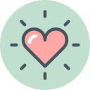 heart, sunburst, valentines svg vector icon