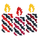 birthday, candle, celebration, christmas, fire, light, scribble svg vector icon