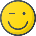 emoji, emote, emot, emot, wink svg vector icon