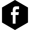 facebook, hexagon, media, social svg vector icon