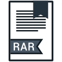 extension, file, name, rar svg vector icon