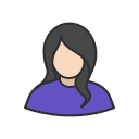 girl, lady, user, woman svg vector icon