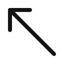 arrow, diagonal, diagonalarrowupleft, left arrow, top arrow, up arrow svg vector icon