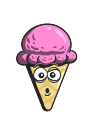 cartoon, cone, cream, emoji, ice svg vector icon