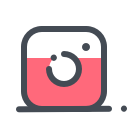 media, network, photo, social, video, web svg vector icon