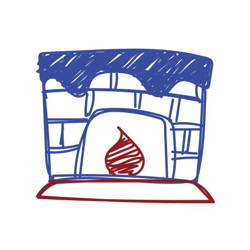Fireplace svg vector icon