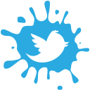social,media,blot,set,twitter icon