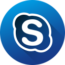 circle, high quality, long shadow, media, skype, social, social media svg vector icon