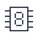 component, electronic, segment, seven svg vector icon