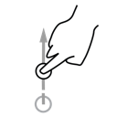 finger, gestureworks, one, swipe icon