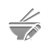 chopsticks,bowl,pencil icon