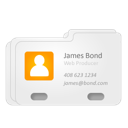contact, james bond, vcard icon