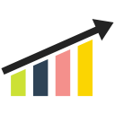 bar, chart, financial, graph, graphic svg vector icon