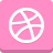 dribbble, social media icon