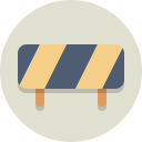barrier, construction, roadblock svg vector icon