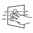 aggressive, finger, gestureworks, pan, three icon