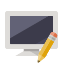 monitor,pencil icon