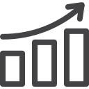 bar, graph, growth, marketing, report, seo svg vector icon